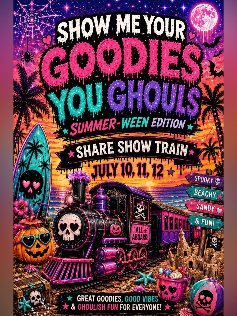 SHOW ME YOUR GOODIES SHARE SHOW TRAIN
